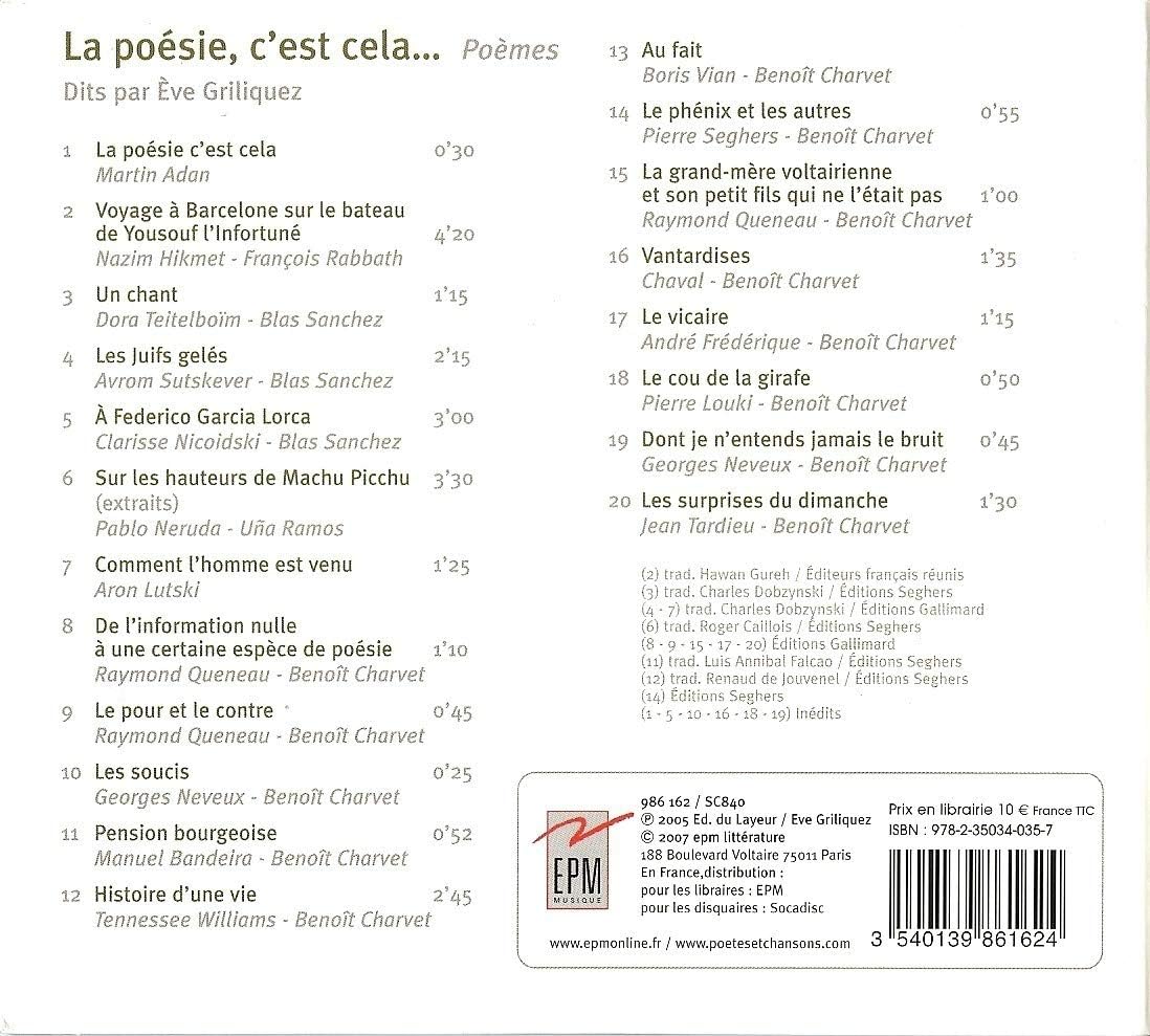 La Poesie Cest Cela...