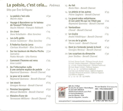 La Poesie Cest Cela...