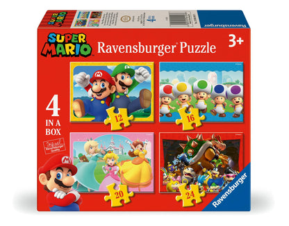 Ravensburger - Puzzles Super Mario 4 Pack | Puzzle Bambini 3 Anni In Su | Regalo Bimba 3 Anni In Su 72 Pezzi | Puzzle Bambini 19 X 14 Cm | Puzzles Ravensburger