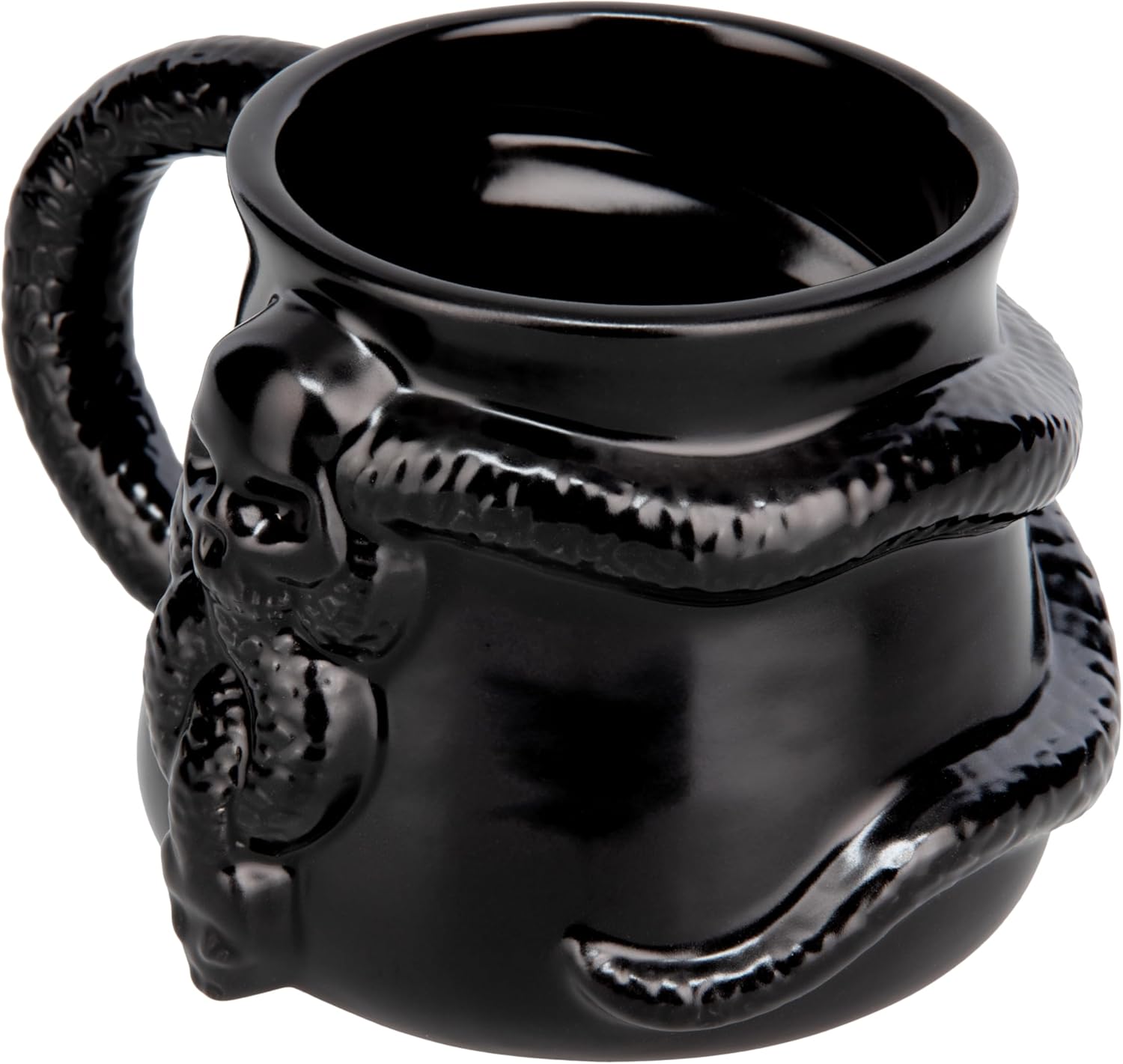 Paladone Harry Potter Dark Mark Nagini Snake Mug, Officially Licensed 400ml Black Ceramic Coffee Cup, Death Eater Design, Wizarding World Merchandise, Gift for Adults & Potterheads