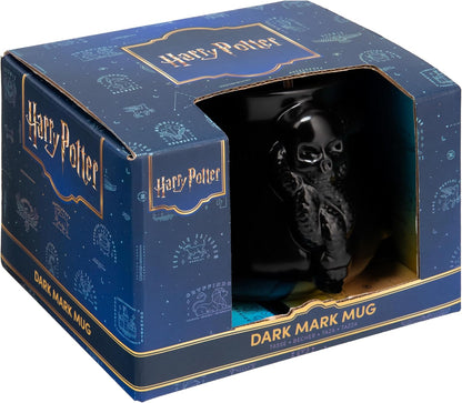 Paladone Harry Potter Dark Mark Nagini Snake Mug, Officially Licensed 400ml Black Ceramic Coffee Cup, Death Eater Design, Wizarding World Merchandise, Gift for Adults & Potterheads