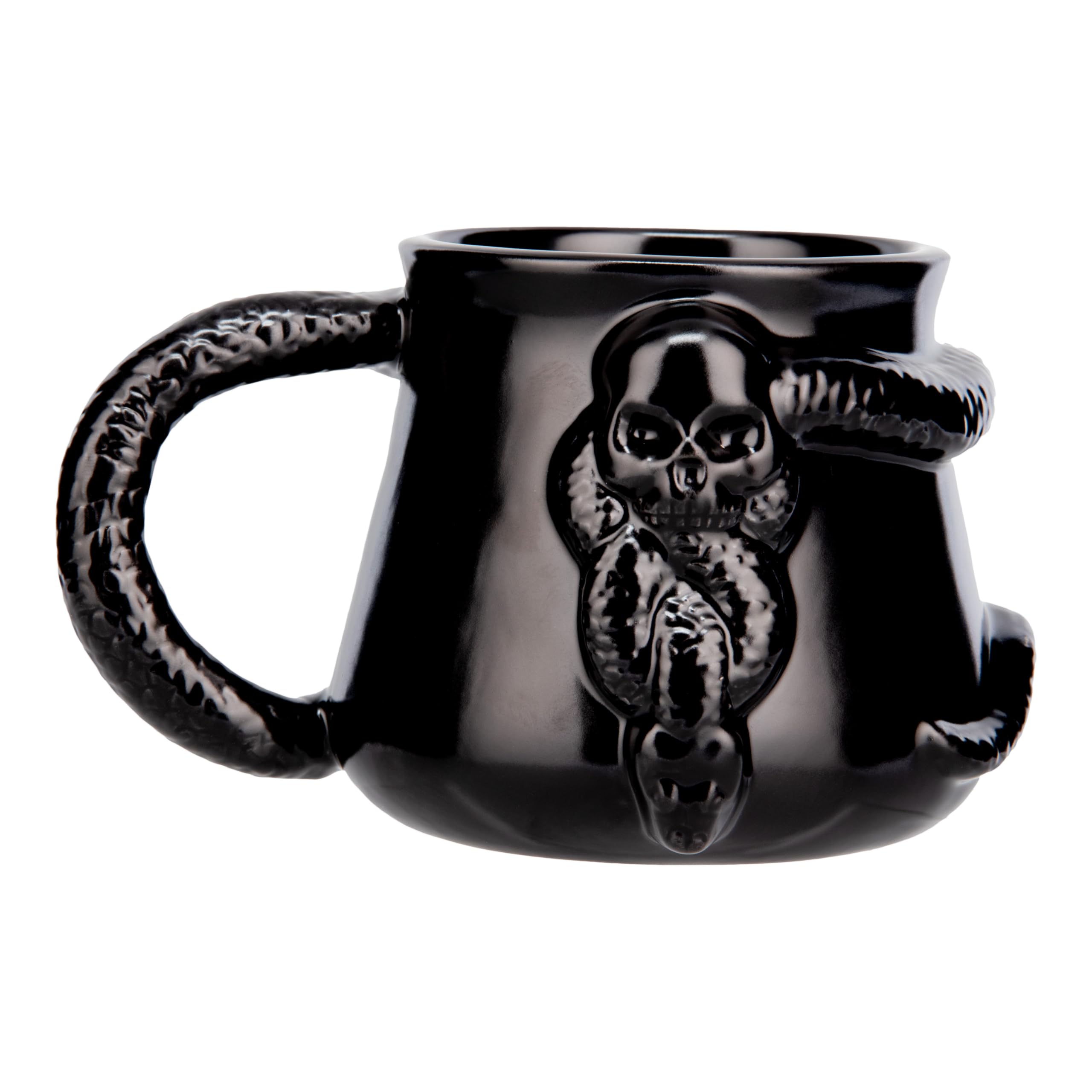 Paladone Harry Potter Dark Mark Nagini Snake Mug, Officially Licensed 400ml Black Ceramic Coffee Cup, Death Eater Design, Wizarding World Merchandise, Gift for Adults & Potterheads