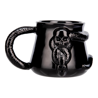 Paladone Harry Potter Dark Mark Nagini Snake Mug, Officially Licensed 400ml Black Ceramic Coffee Cup, Death Eater Design, Wizarding World Merchandise, Gift for Adults & Potterheads