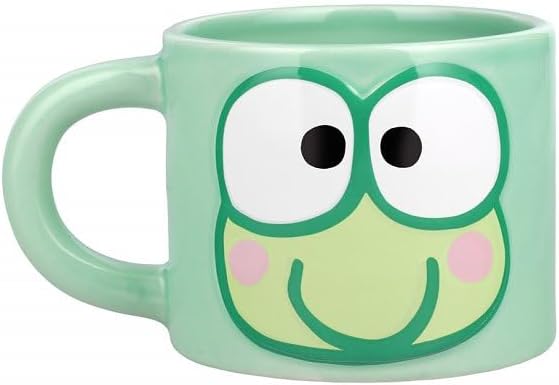 Keroppi Green Mug, Officially Licensed Sanrio Hello Kitty & Friends 400ml Large Ceramic Coffee Cup for Tea & Hot Chocolate, Kawaii Gift for Girls, Women, Teenagers| Paladone