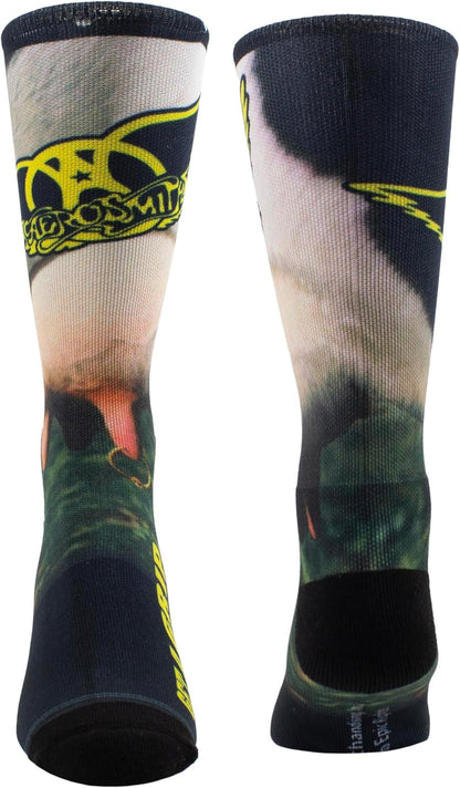 Perri's Leathers Aerosmith GET A Grip DYE SUB, 001, O Socks, Black, 10
