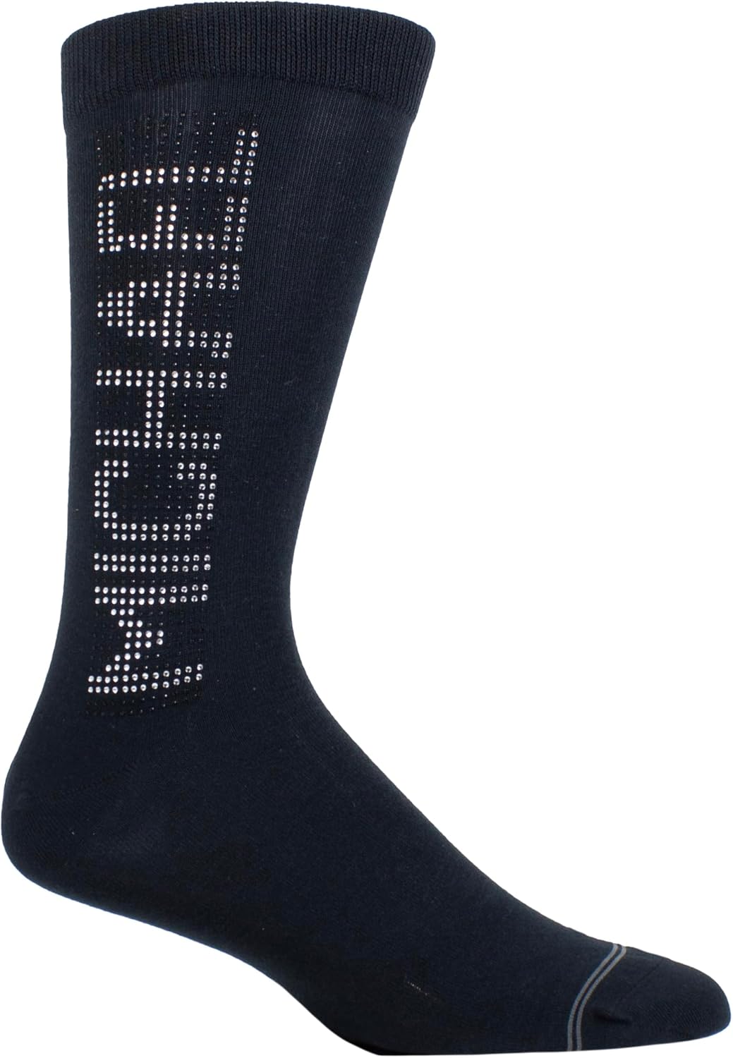 Perri's Leathers Michael Jackson Crystal PANE Crew, 903, O, Mens Socks, Black, 43