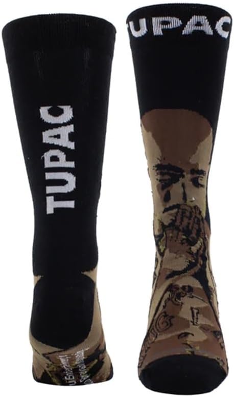 PERRI'S SOCKS Tupac Praying Hands Crew Socks - TUC004