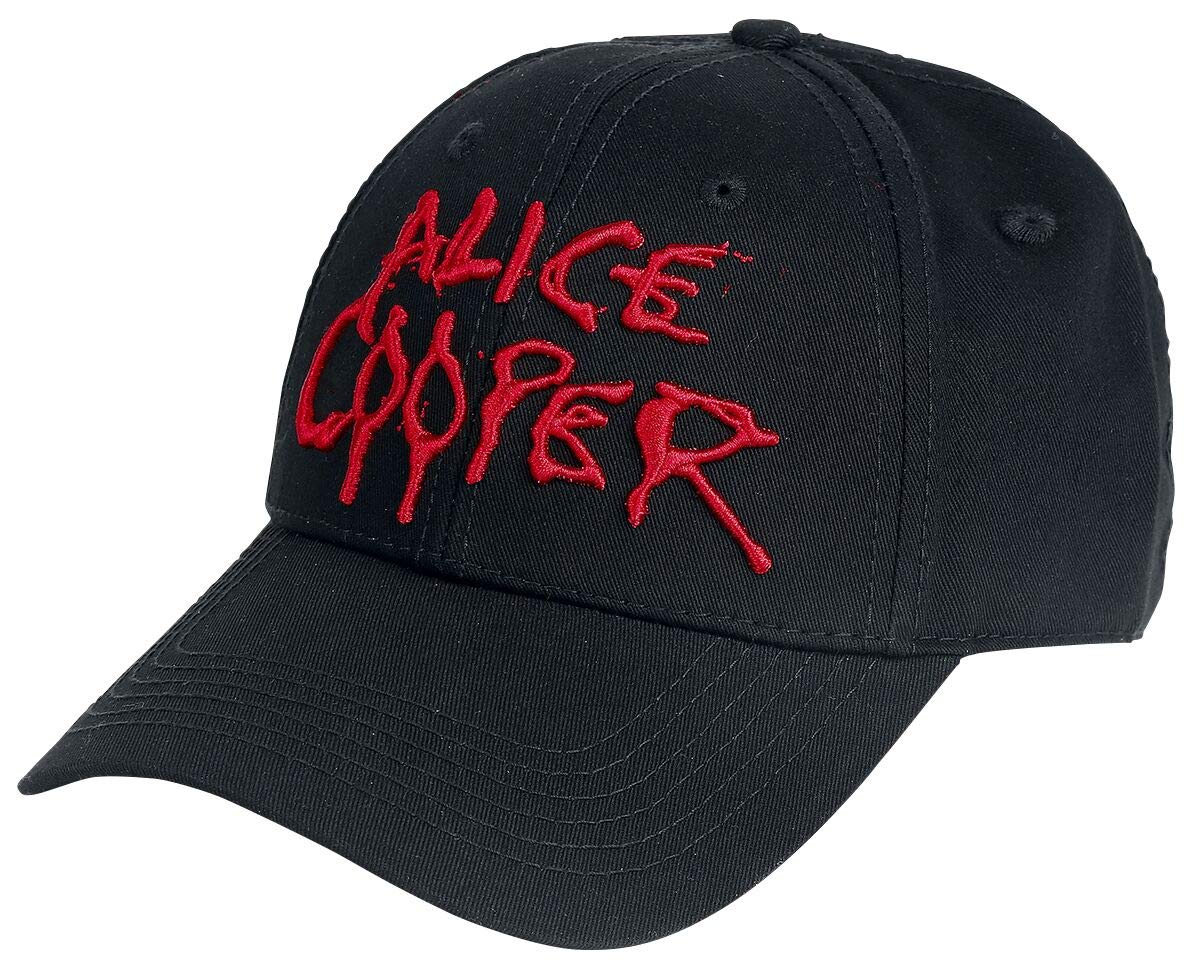 Band Monkey Alice Cooper Unisex Baseball Cap Dripping Logo Black