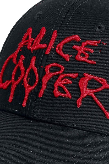 Band Monkey Alice Cooper Unisex Baseball Cap Dripping Logo Black