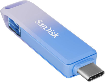 SanDisk Creator Phone Drive, 256GB USB Flash Drive for iPhone, iPad, PC and Mac (2-in-1 iPhone storage, Lightning & USB Type-C Connectors, Three month Adobe Lightroom membership, Robust metal design)