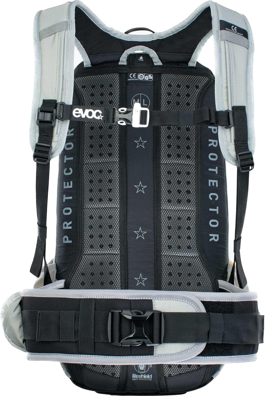 EVOC FR ENDURO 16 Protektor Rucksack Backpack für Bike-Touren & Trails (16L Stauraum, LITESHIELD Rückenprotektor TÜV/GS zertifiziert, Trinkblasenfach bis 3L)