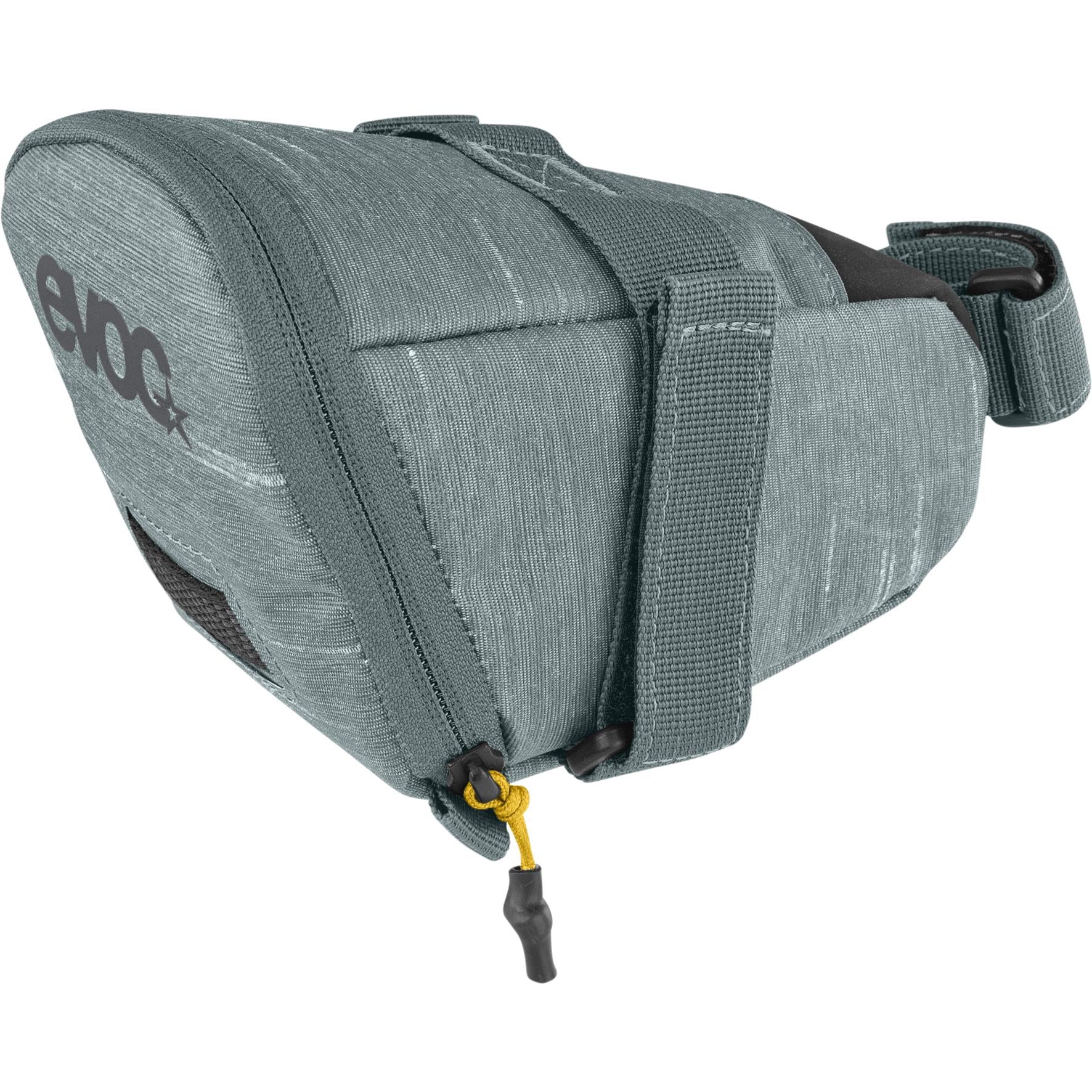 EVOC SEAT Bag Tour, kleine Satteltasche (hochwertige Saddle Bag, leichtes Fahrradzubehör, Abriebfeste Packtasche, Volumen: 0,5 l oder 1 l), Steel
