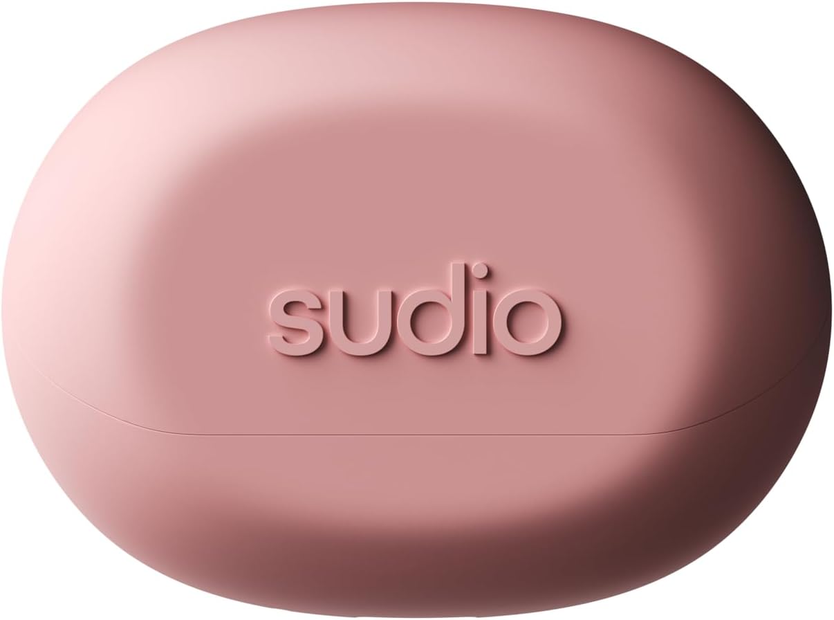 Sudio N3Pro Powder Pink - daytime and night noise canceling earbuds. Active noise reduction (35 dB), 5.5 hours playback, 30 hours total, waterproof, Bluetooth 5.4