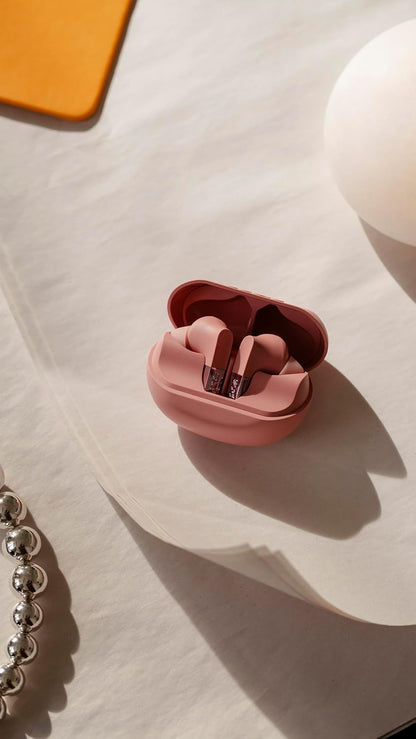 Sudio N3Pro Powder Pink - daytime and night noise canceling earbuds. Active noise reduction (35 dB), 5.5 hours playback, 30 hours total, waterproof, Bluetooth 5.4