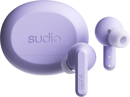 Sudio A3Pro Purple Fog - The All-Day Noise Cancelling Earbuds Balanced Listening Experience, Microphones, Multi-Point Bluetooth Connection, Bluetooth 5.4, IPX4