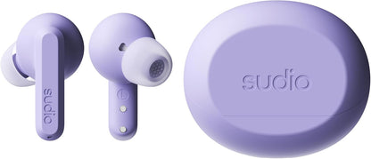 Sudio A3Pro Purple Fog - The All-Day Noise Cancelling Earbuds Balanced Listening Experience, Microphones, Multi-Point Bluetooth Connection, Bluetooth 5.4, IPX4
