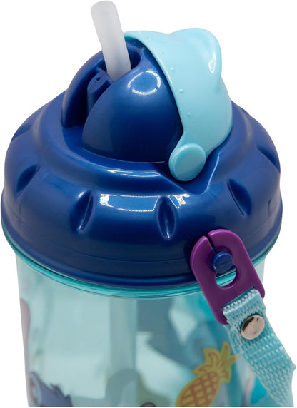 Wiederverwendbare Flasche mit Strohhalm DE 465 ml | STITCH DRAWING