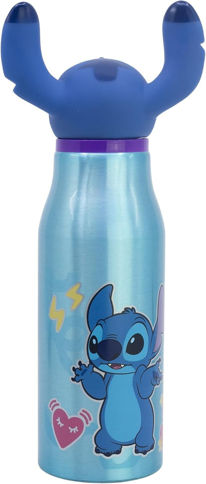 Wiederverwendbare Flasche aus Aluminium mit 3D-Figur, 690 ml, Stitch Drawing