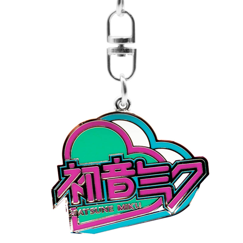 ABYSTYLE Hatsune Miku Grey Heart Keychain, 3.8 cm x 4.2 cm, Official Metal Keyring