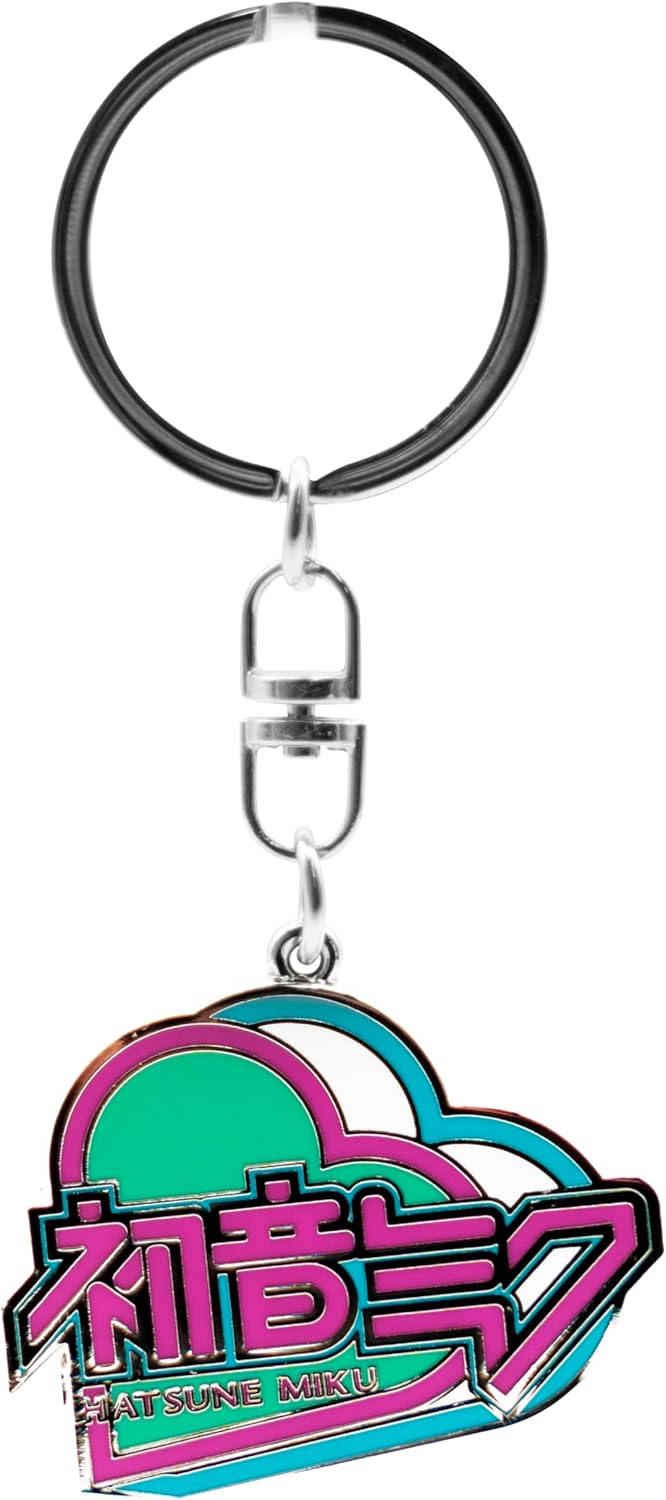 ABYSTYLE Hatsune Miku Grey Heart Keychain, 3.8 cm x 4.2 cm, Official Metal Keyring