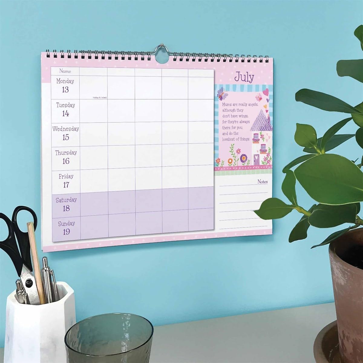 Carousel Worldwide, Mum's Week To View 2026 A4 Wall Calendar Planner