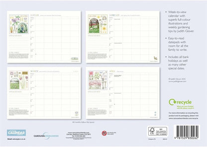Carousel Worldwide, Garden Days 2026 A4 Wall Calendar Planner