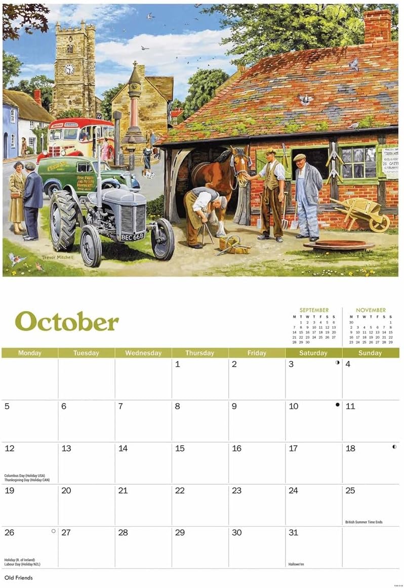 Carousel Worldwide, Golden Days Trevor Mitchell 2026 A4 Wall Calendar