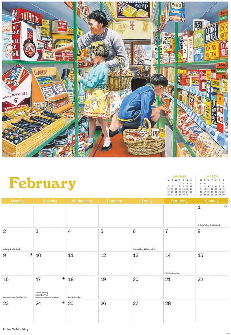 Carousel Worldwide, Golden Days Trevor Mitchell 2026 A4 Wall Calendar