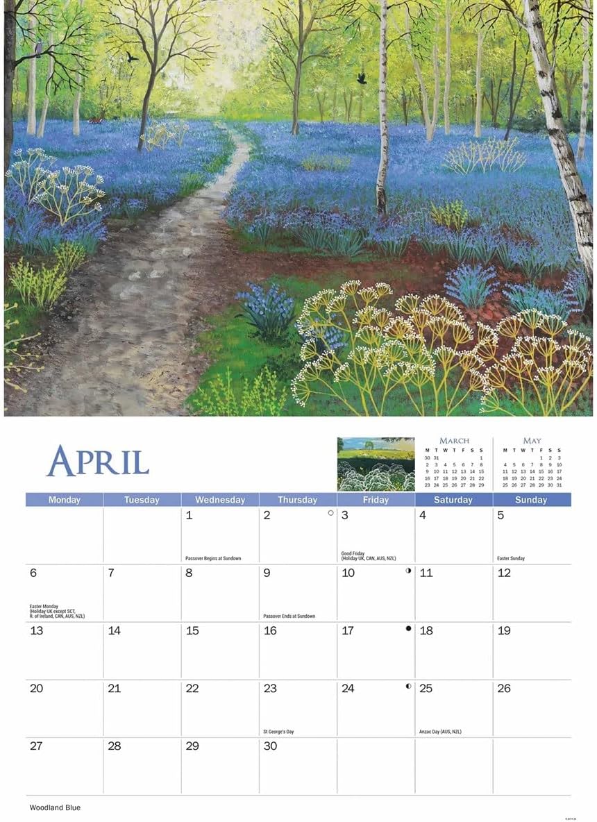 Carousel Worldwide, Country Year Jo Grundy 2026 A4 Wall Calendar