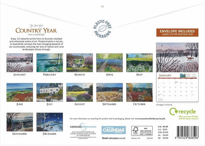 Carousel Worldwide, Country Year Jo Grundy 2026 A4 Wall Calendar