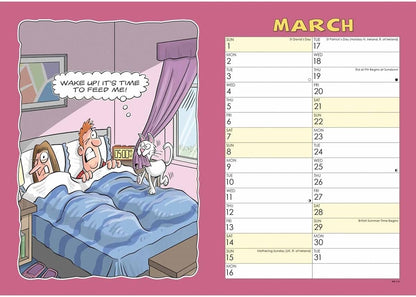 Carousel Worldwide, Wacky World of Cats 2026 A4 Wall Calendar