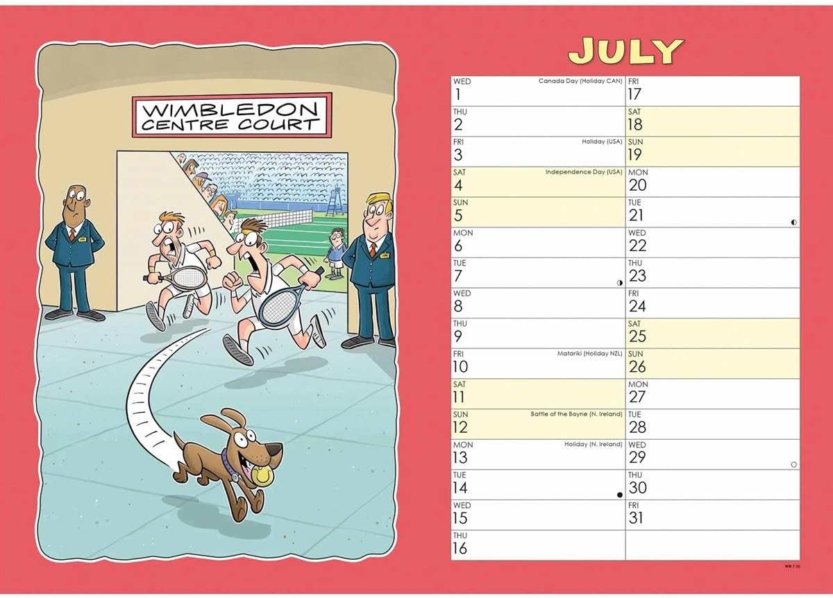Carousel Worldwide, Wacky World of Dogs 2026 A4 Wall Calendar