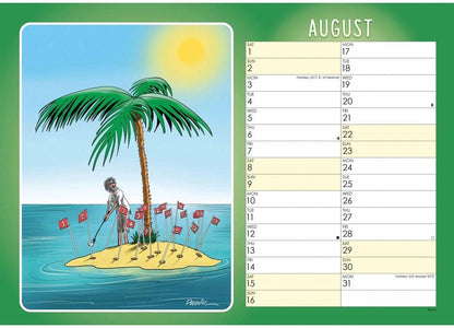 Carousel Worldwide, Young At Heart Golf 2026 A4 Wall Calendar