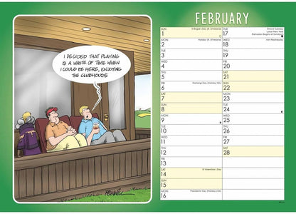 Carousel Worldwide, Young At Heart Golf 2026 A4 Wall Calendar