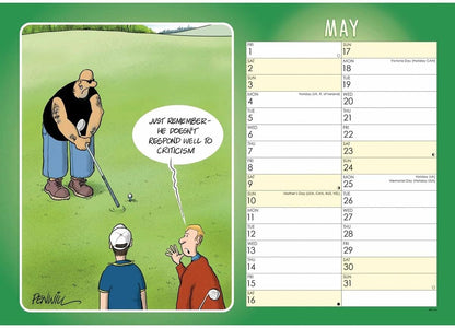 Carousel Worldwide, Young At Heart Golf 2026 A4 Wall Calendar