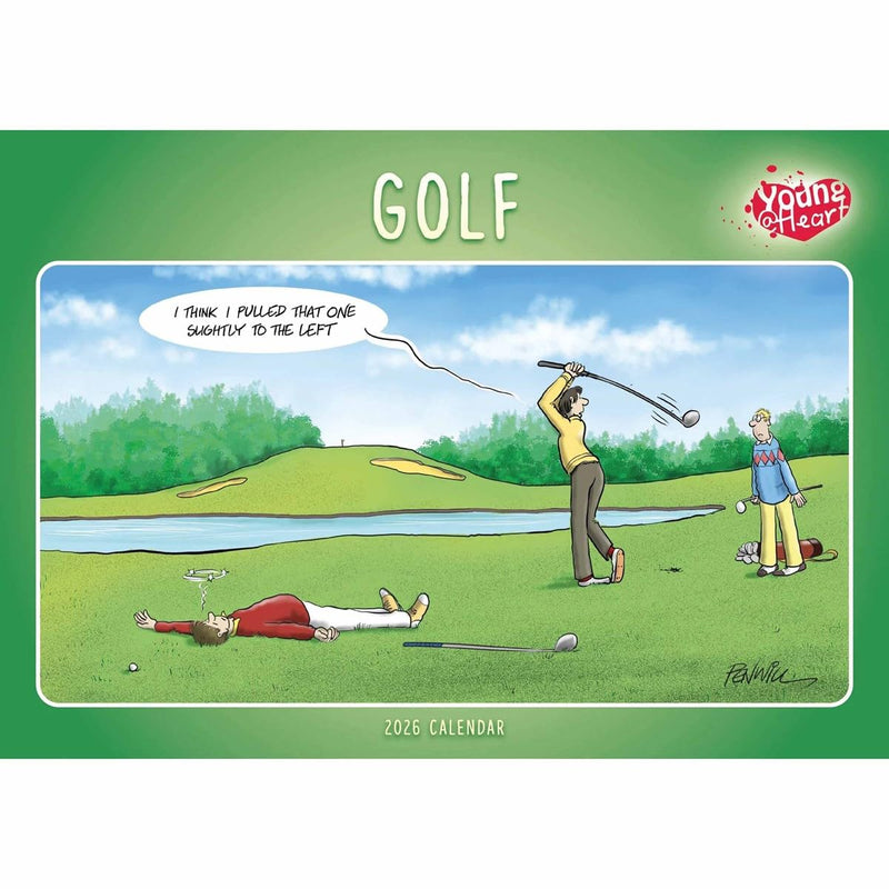 Carousel Worldwide, Young At Heart Golf 2026 A4 Wall Calendar
