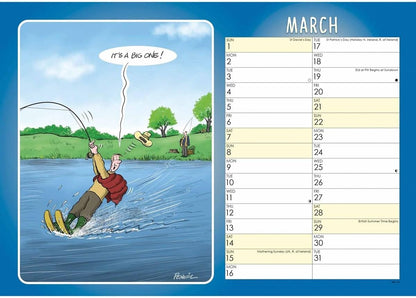 Carousel Worldwide, Young At Heart Fishing 2026 A4 Wall Calendar