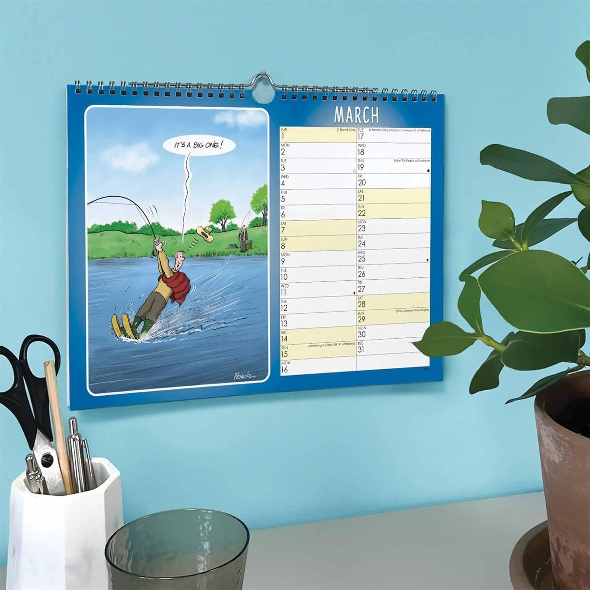 Carousel Worldwide, Young At Heart Fishing 2026 A4 Wall Calendar