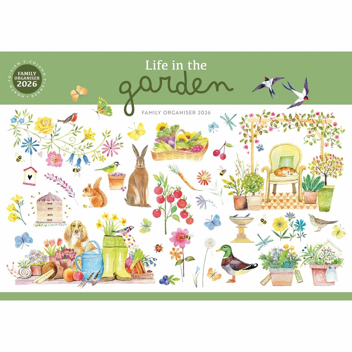 Carousel Worldwide, Life in the Garden 2026 A4 Wall Calendar Planner