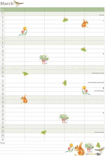 Carousel Worldwide, Life in the Garden 2026 A4 Wall Calendar Planner