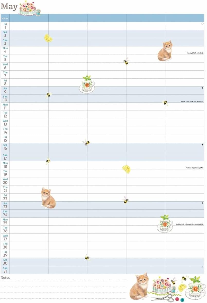 Carousel Worldwide, Life in the Kitchen 2026 A4 Wall Calendar Planner