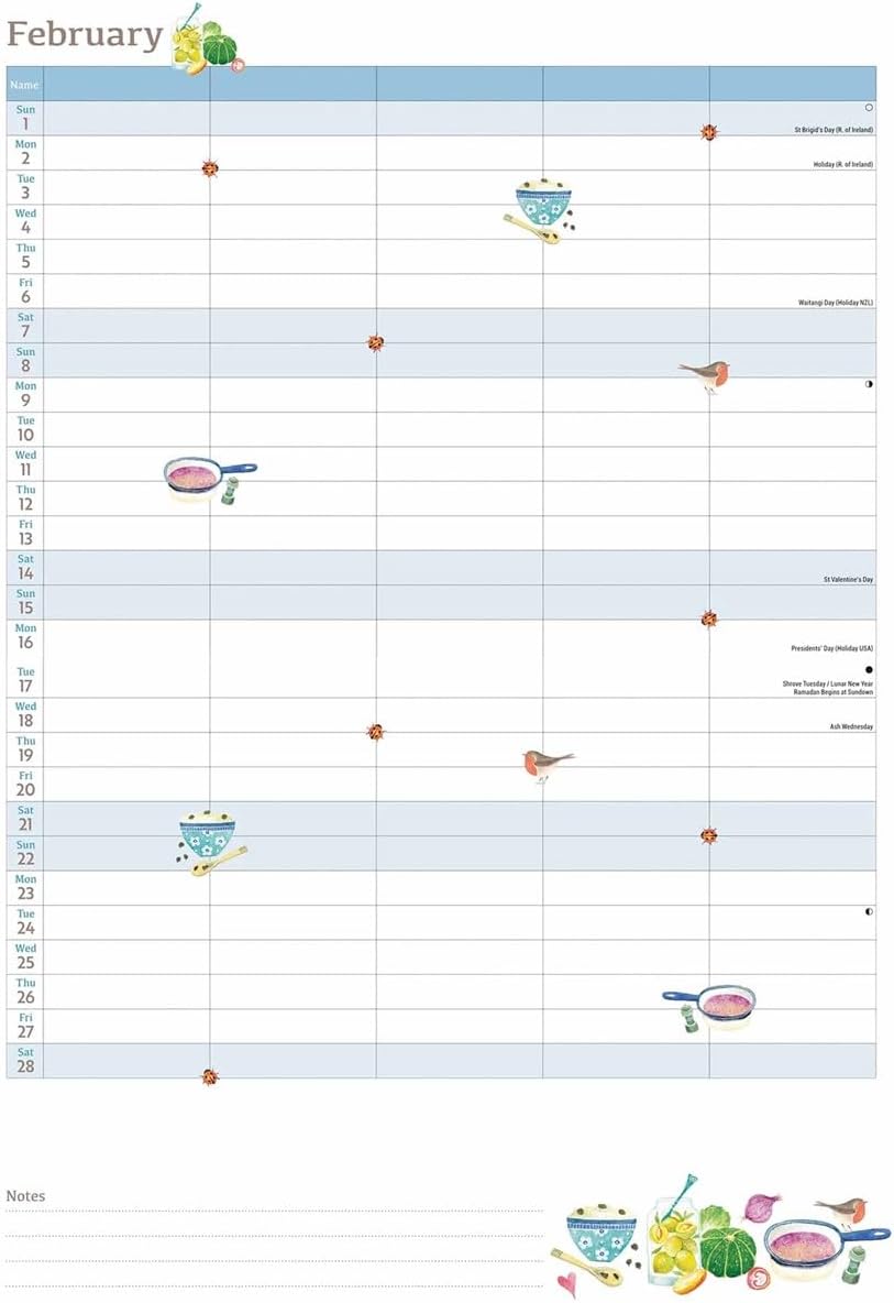 Carousel Worldwide, Life in the Kitchen 2026 A4 Wall Calendar Planner