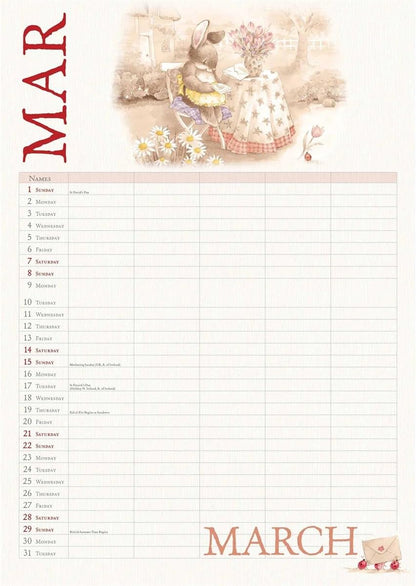 Carousel Worldwide, Country Companions 2026 A4 Wall Calendar Planner