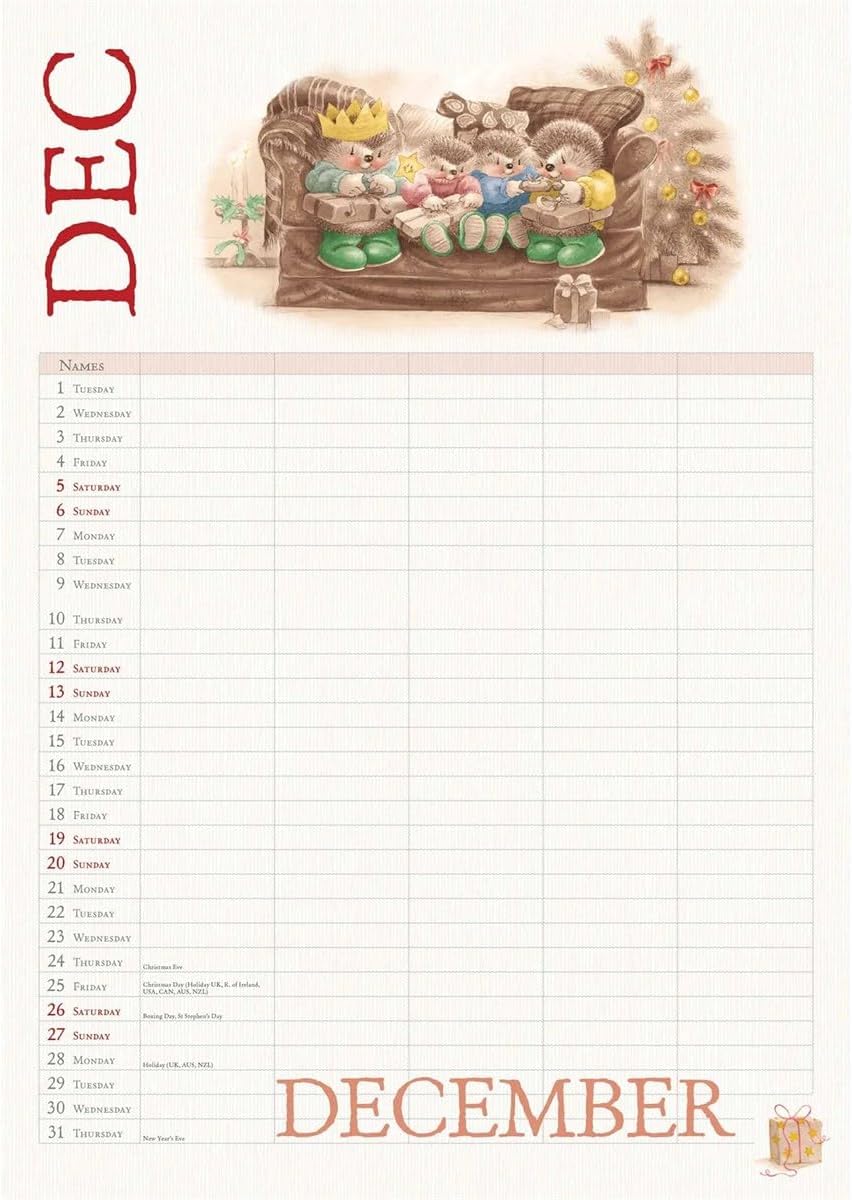 Carousel Worldwide, Country Companions 2026 A4 Wall Calendar Planner