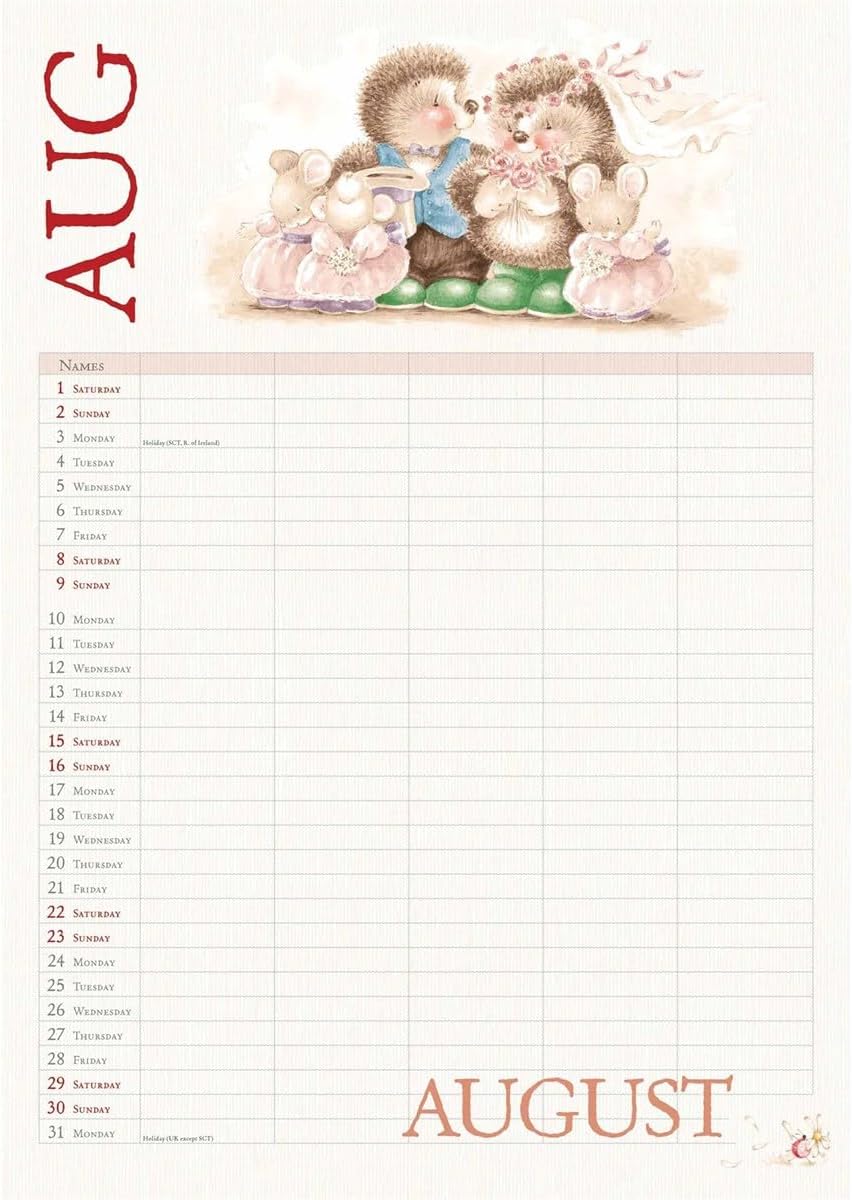 Carousel Worldwide, Country Companions 2026 A4 Wall Calendar Planner