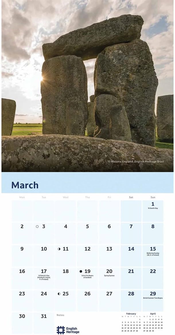Carousel worldwide, English Heritage Stonehenge 2026 Mini Wall Calendar