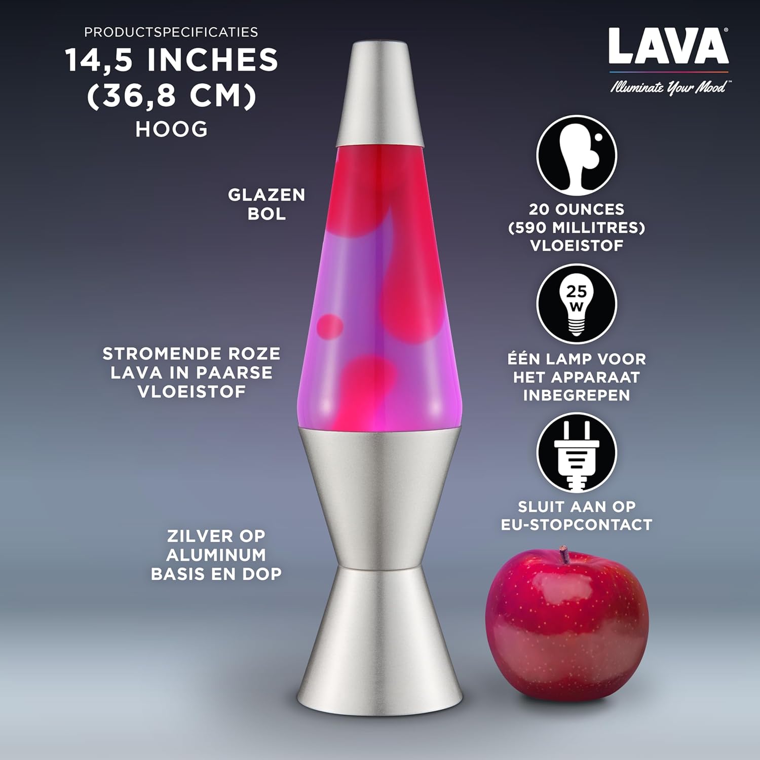Lavazza - Lamp Classic - Pink/Purple - 37Cm