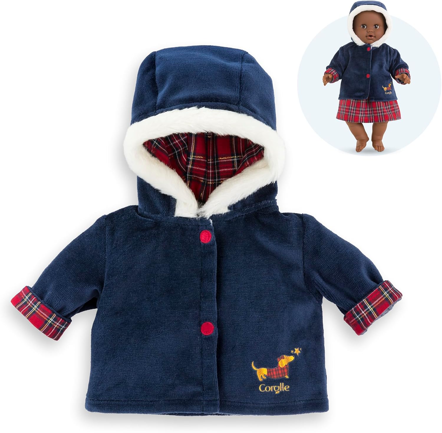 Corolle - Jas, Corolle op feestjes, kleding, voor poppen 36 cm, vanaf 2 jaar, 9000141770