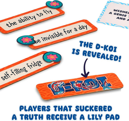 IDEAL | D-Koi Game: Can you spot the truth or is something a bit fishy? | Family Games | For 2+ Players | Ages 8+
