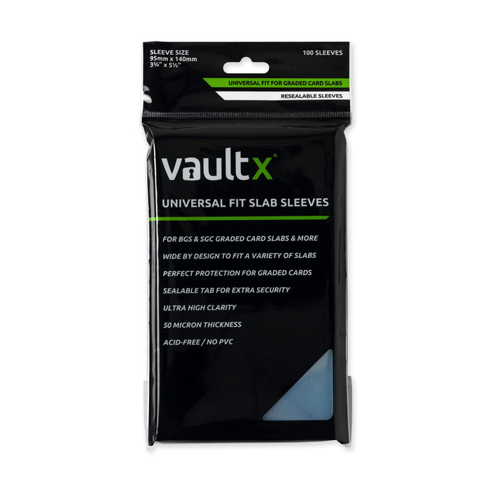 Vault X Graded Trading Card Slab Sleeves, Bags for Universal Fit for BGS, SGC, ACE Cases and More, Collectible Card Games, Sports, TCG (100 Pack